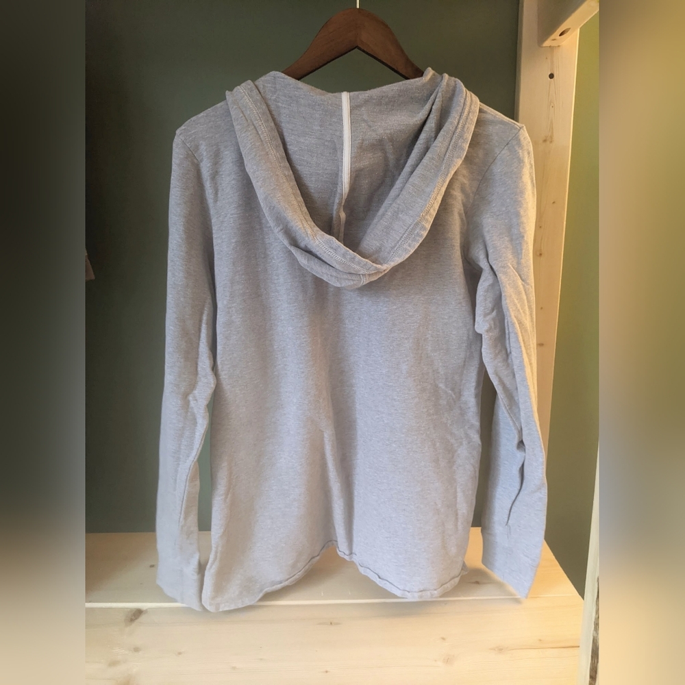 The Black Dog Women's Gray Hooded Sweatshirt with Front Pocket Size 1 - Picture 5 of 5